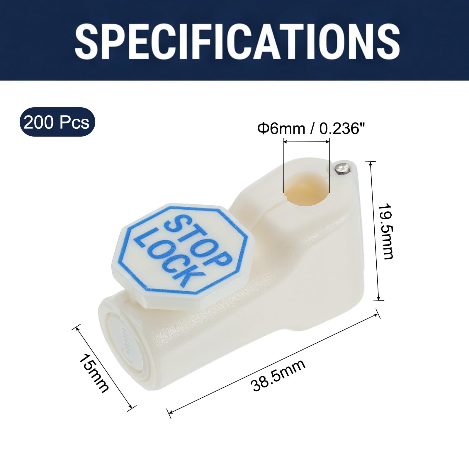 DTGN 200 Stück Magnet-Hakenverriegelungen 6 mm ABS-Kunststoff
