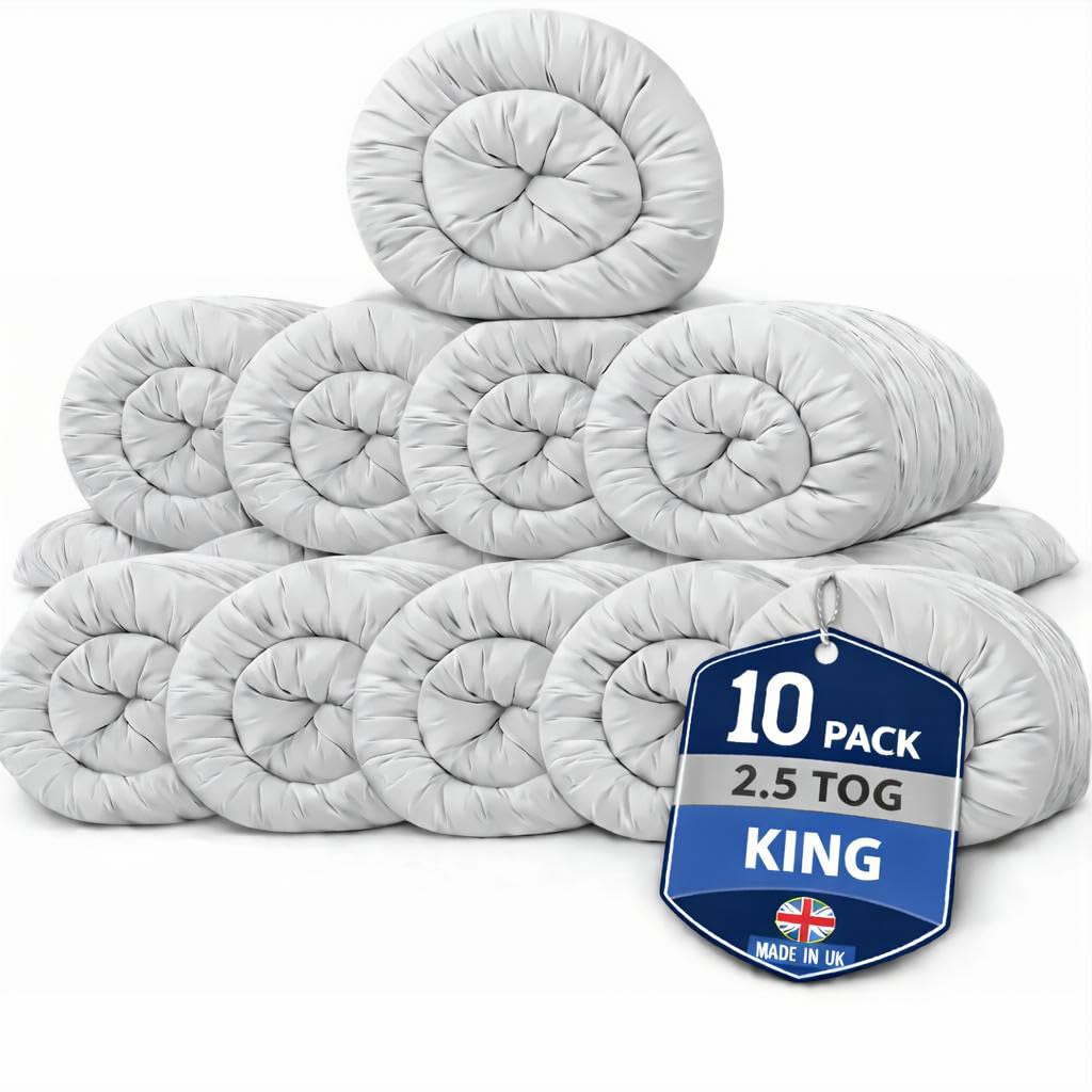 Hafaa Double Duvet 10.5 Tog (2 Pack) Anti Allergy Duvets All Year Roud Hollowfibre Filling Thick and Warm Duvet Double - UK Made Quilts — view 26