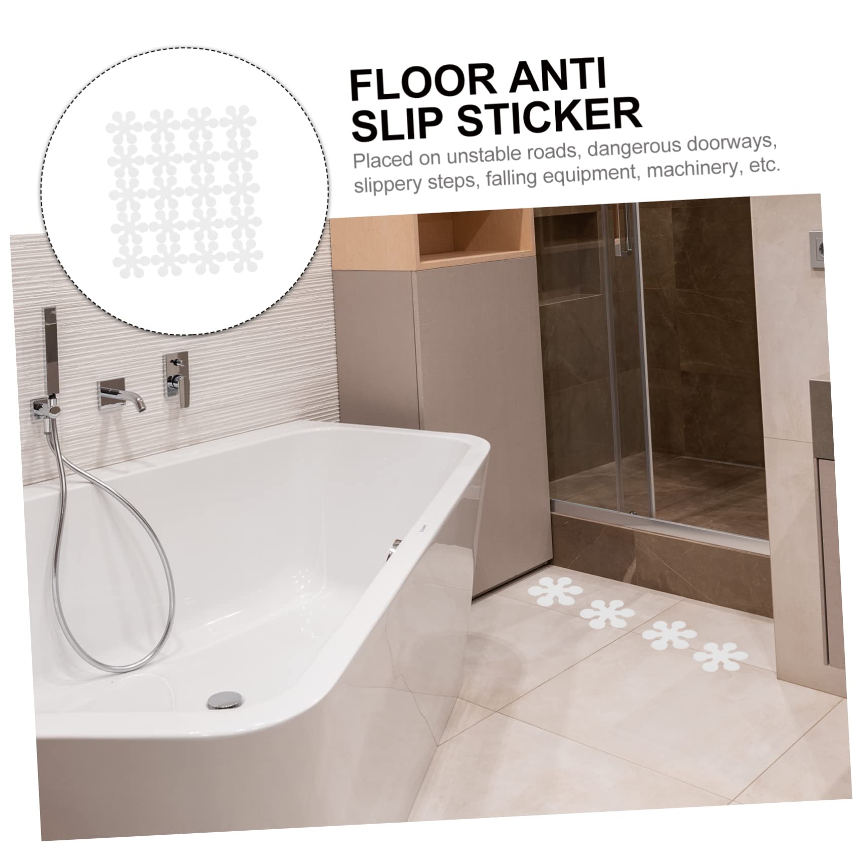 100piezas Pegatinas Antideslizantes para Baño y Ducha Forma De De Adhesivas y Resistentes Al Agua para Suelos De Azulejos y Superficies Lisas