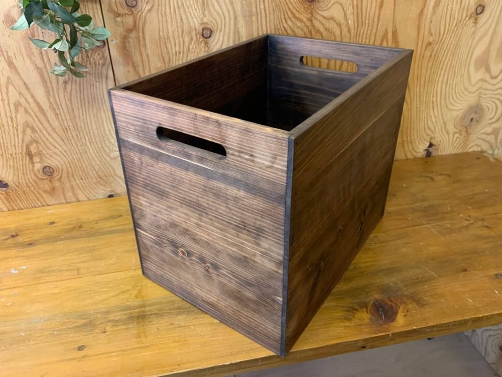 竹製花器 ダークブラウン 木箱付き Amazon｜木箱 38×27×32cm ダークブラウン クリア防水塗装 ウッド