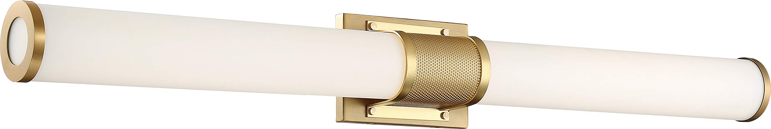 Nuvo 62/1603 Caper LED Vanity, Brushed Brass with Frosted Lens, Gold