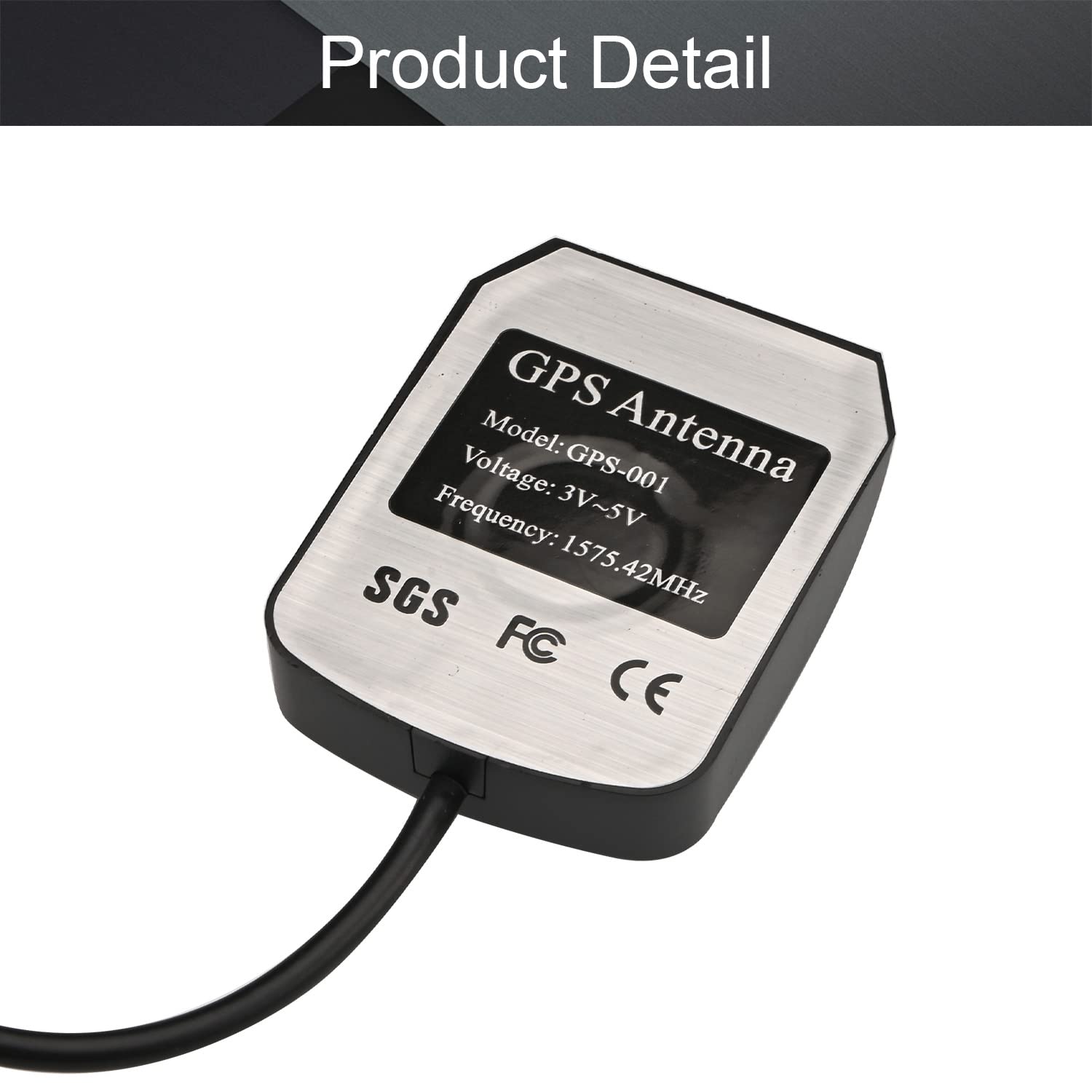 Antenne GPS Active étanche Greluma 4m - Pour Voiture, Camion, Bateau, SMA Mâle