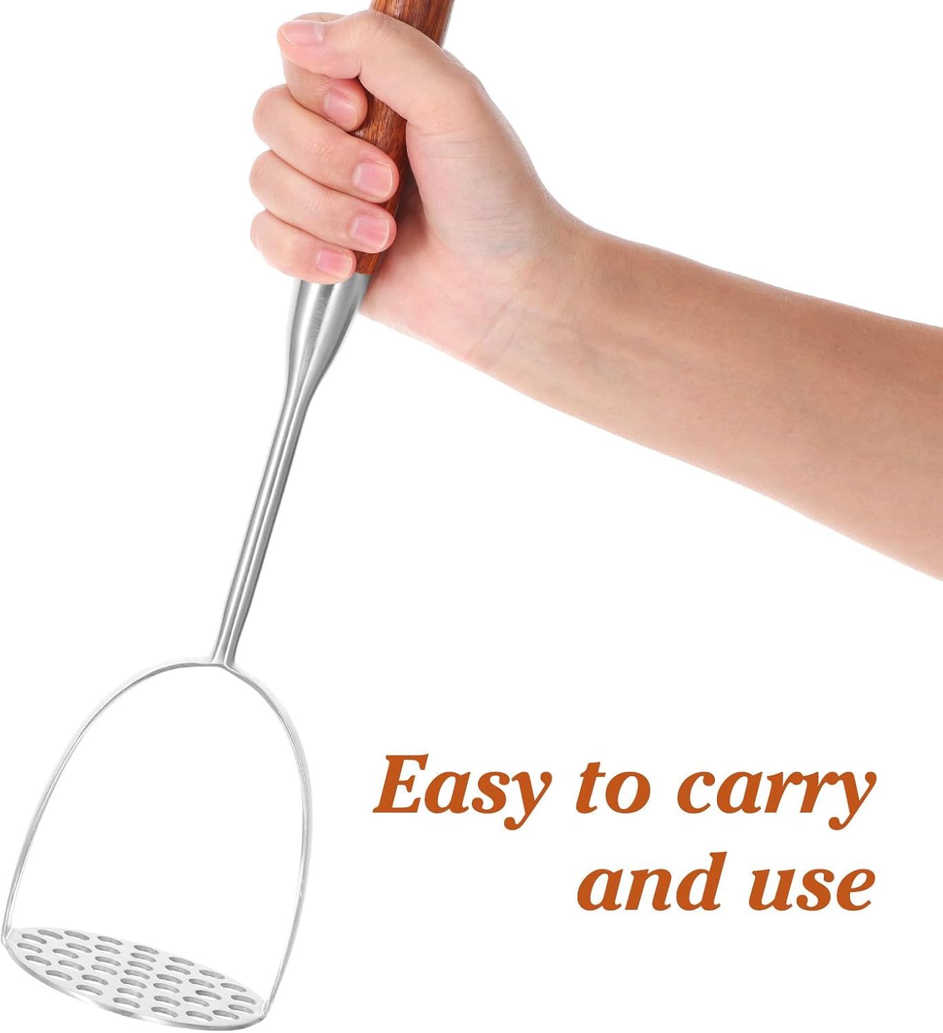 Stainless Steel Manual Potato Crusher and Vegetable Masher Hand Pressing Tool for Food Preparation Kitchen Utensil Multi-function Food Crusher Random Color