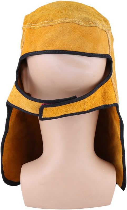 Yellow Leather Welding Hood