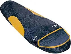 ntk, Saco de Dormir Tipo Sarcófago Antartik, com Faixa de Temperatura entre -7°C à 3°C, com Capuz Curvo e Bolsa de Compactadora, Preto com Laranja