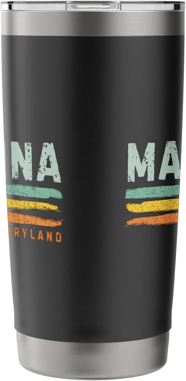 Vintage Stripes Madonna MD Stainless Steel Insulated Tumbler - Image 4