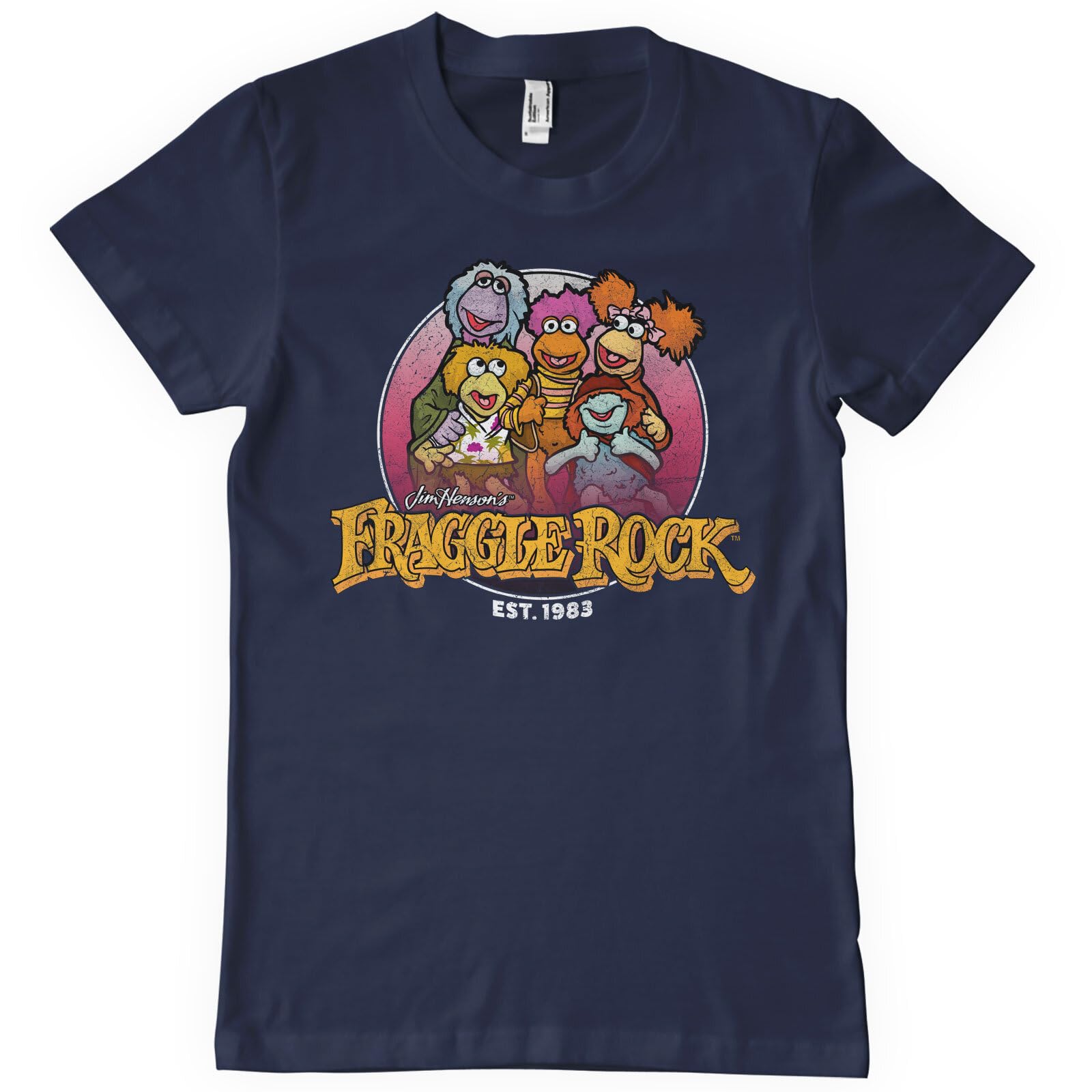 Fraggle Rock Men's Navy Officially Licensed Since 1983 T-Shirt (Navy), XX-Large