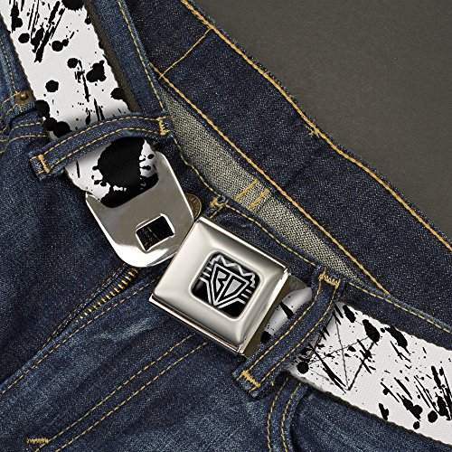 Cinturón de seguridad textil ajustable marca Buckle-Down Splatter con hebilla metálica 2