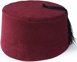 Dr. Who Turkish Shriner Fez Hat Felt, Arabian Moroccan Aladdin Abu Costume Tassel