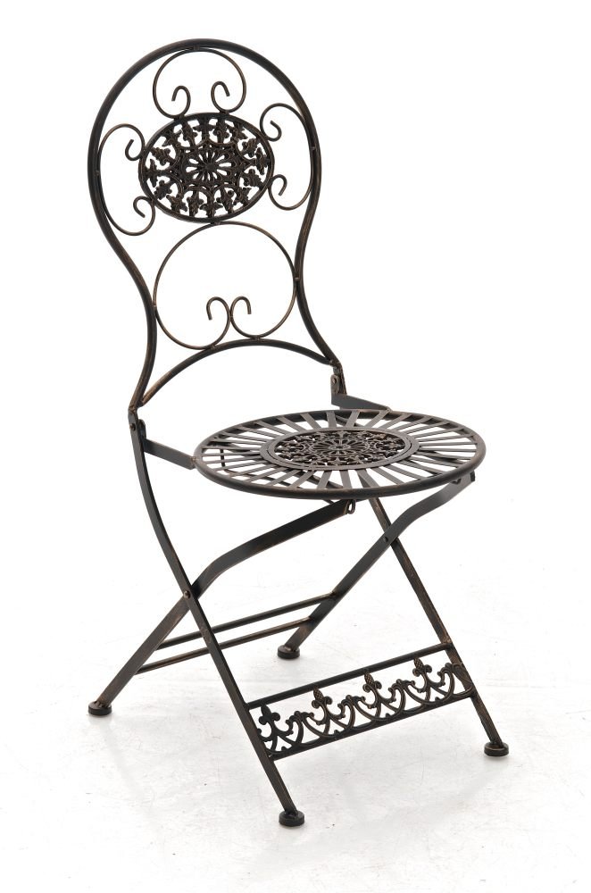 Chaise en fer forgé Mani CLP meuble de terrasse pliant haut de gamme