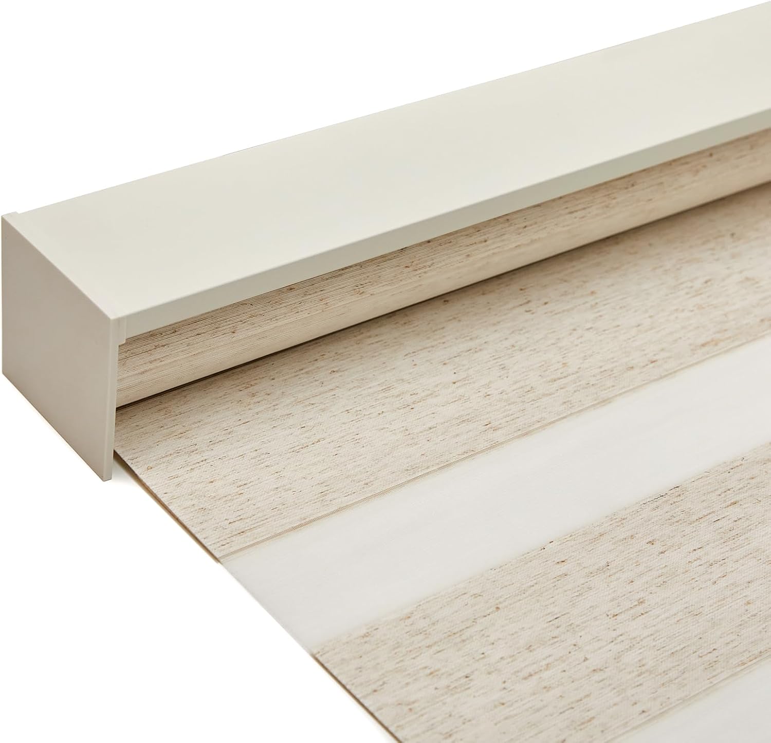 Joydeco Linen Zebra Blinds for Windows, Cordless Privacy Light Filtering Dual Layer Window Shades, Free-Stop Roller Blinds for Home, 25” W x 64” H Linen 25"W x 64"H