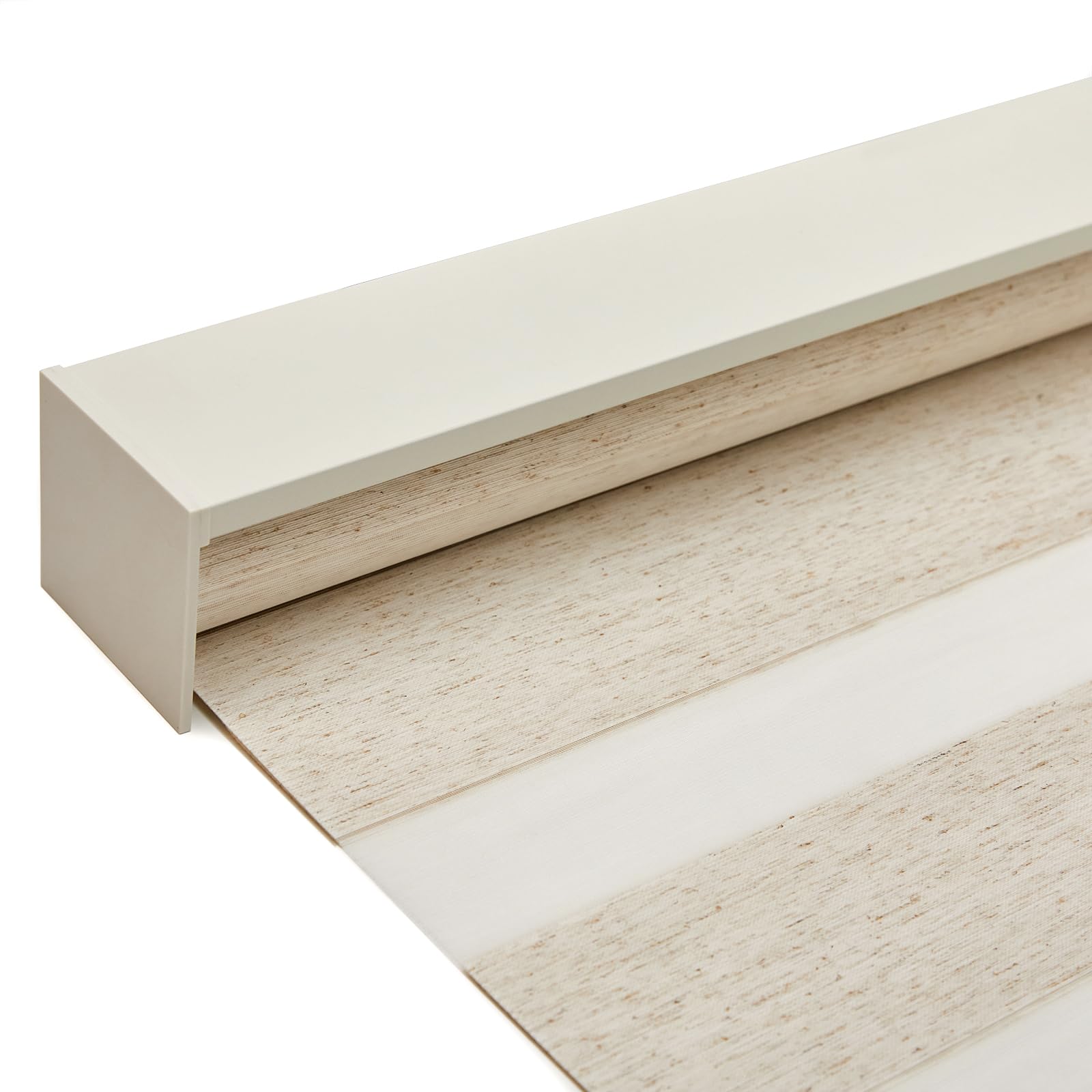 Joydeco Linen Zebra Blinds for Windows, Cordless Privacy Light Filtering Dual Layer Window Shades, Free-Stop Roller Blinds for Home, 59” W x 72” H