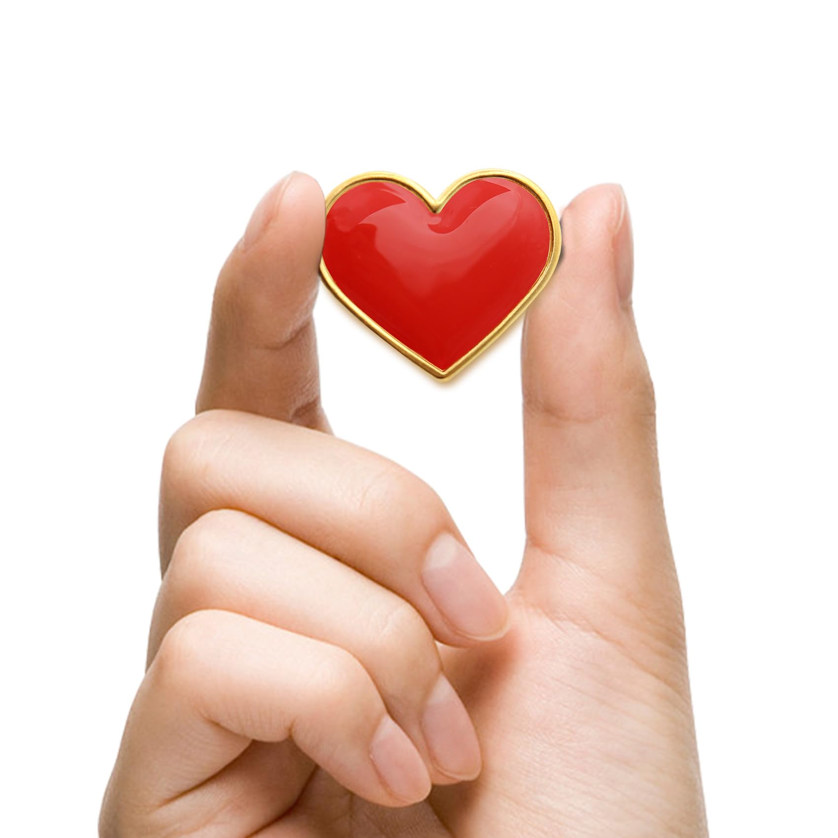 Paquete de 12/24/50/100 pines de solapa de corazón a granel – Broche de metal para el día de San Valentín para hombres y mujeres, ropa, bolsos, sombreros