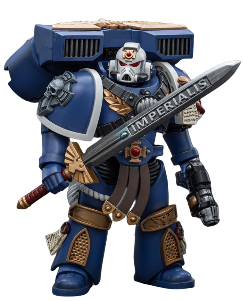 HiPlay JoyToy Warhammer 40K Collectible Figure: Ultramarines Vanguard Veteran Sergeant 1:18 Scale Action Figures (Sergeant JT8018) - Image 2