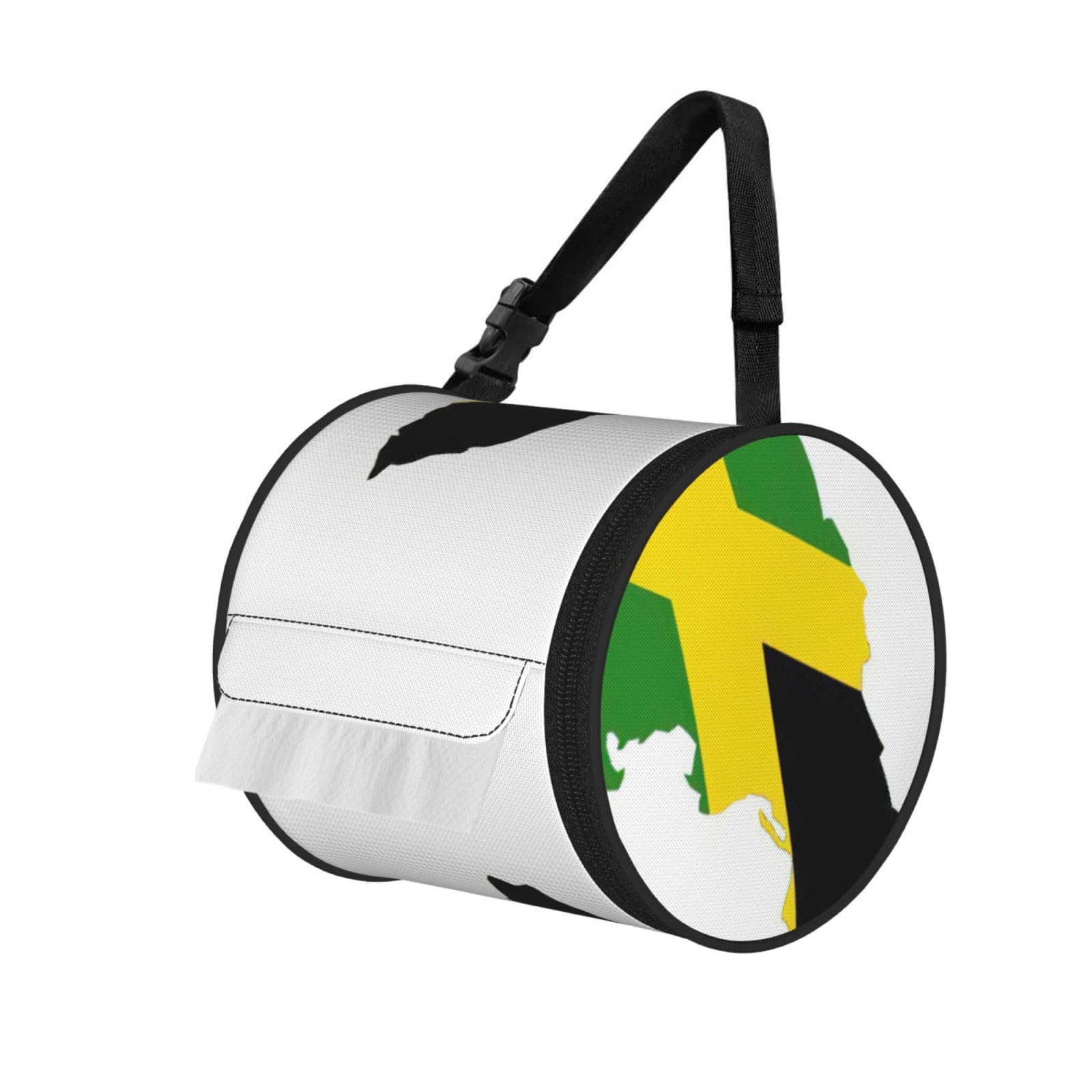 Jamaica Flag Map Print Fashion Tissues Organizer Box, Hanging Tissue Holder For Purse Coins For Car Office Daily Outing