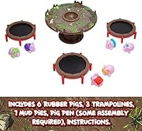 Vista 6 de PlayMonster Pigs on Trampolines Board Games – Multi-Player, Preschool Toys, Hand-Eye-Coordination Game, The Muddiest Pig Wins, Ages 6+