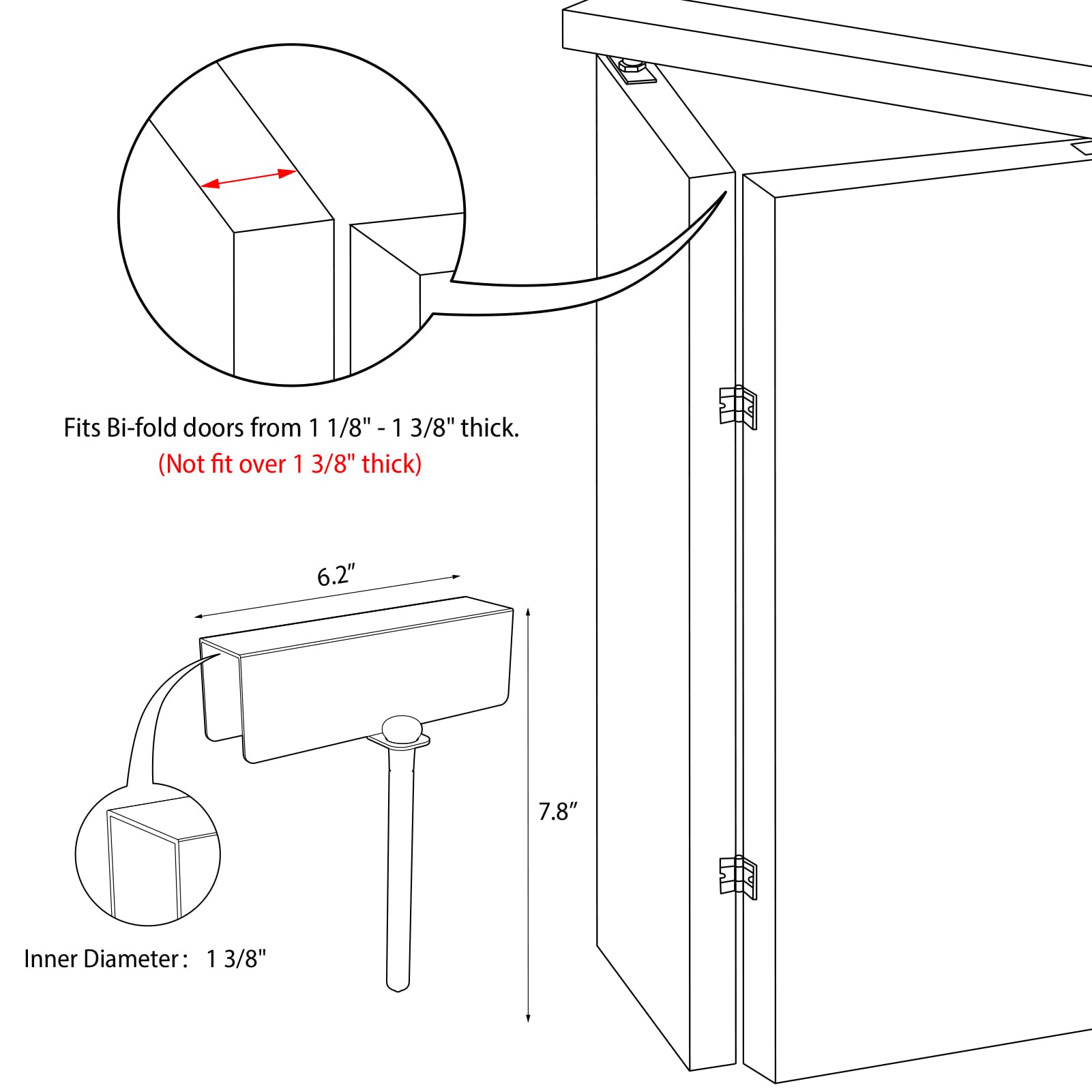 2 unidades de bloqueo de puerta plegable de metal – cerradura de puerta corredera a prueba de niños, adecuado para armarios, despensa – sin instalar