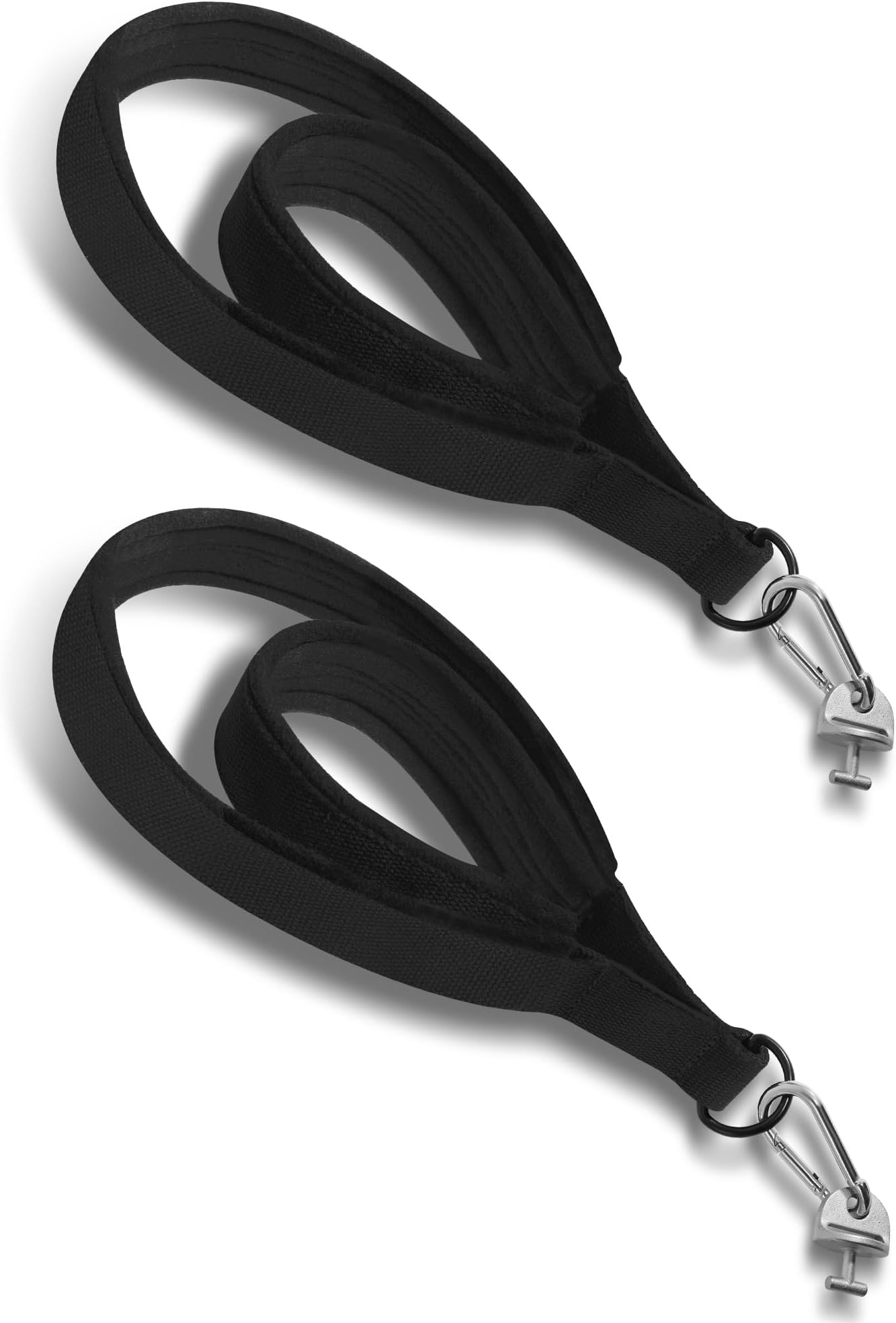 Pilates Loops Fit for Tonal & Reformer Machine, Double Loop Soft Lined Pilates Straps with T Lock Adapter, W/Snap Hooks, D-Ring Straps for Home Gym & Yoga Workout Accessories (2Pcs)