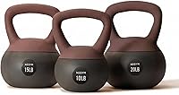 WeGym Soft Kettlebells 3PC Pink Set - Cushioned Base, Anti-Slip Handle for Safe Home Workouts & Strength Training
