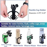 Vista 6 de Boaton Portavasos para riel de barco marino, sin perforación, soporte para bebida para cubierta superior o poste de Bimini, accesorios para barco