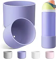Bota de silicone para garrafa de água Owala 1,134 g, capa protetora antiderrapante para garrafas de água de aço inoxidável - roxo