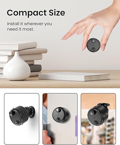 Miniatura 2 de VIDCASTIVE Mini cámara oculta espía 4K inalámbrica WiFi pequeña cámara de niñera portátil interior secretas pequeñas cámaras de seguridad de video