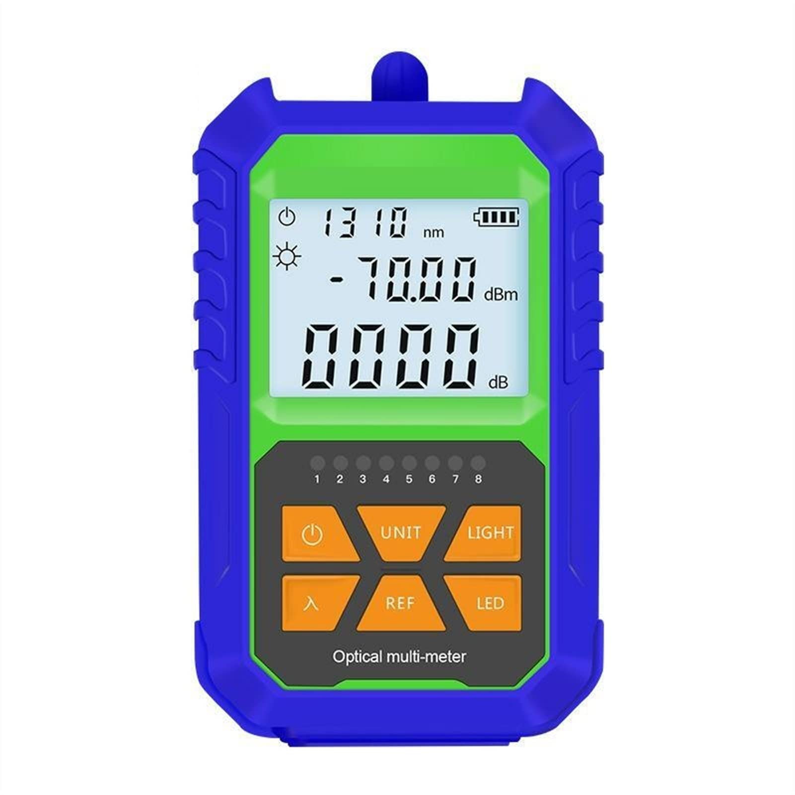 Probador de cables de red, Medidor de potencia óptica Tester de fibra óptica Luz de atenuación de luz Prueba de potencia óptica Mini(-50 to 20)