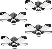 Vista 14 de Luz LED para garaje, 80 W, 8000 lúmenes, luces de techo con 3 paneles ajustables, lámpara LED de 6500 K, luz blanca de día, luces LED para garaje