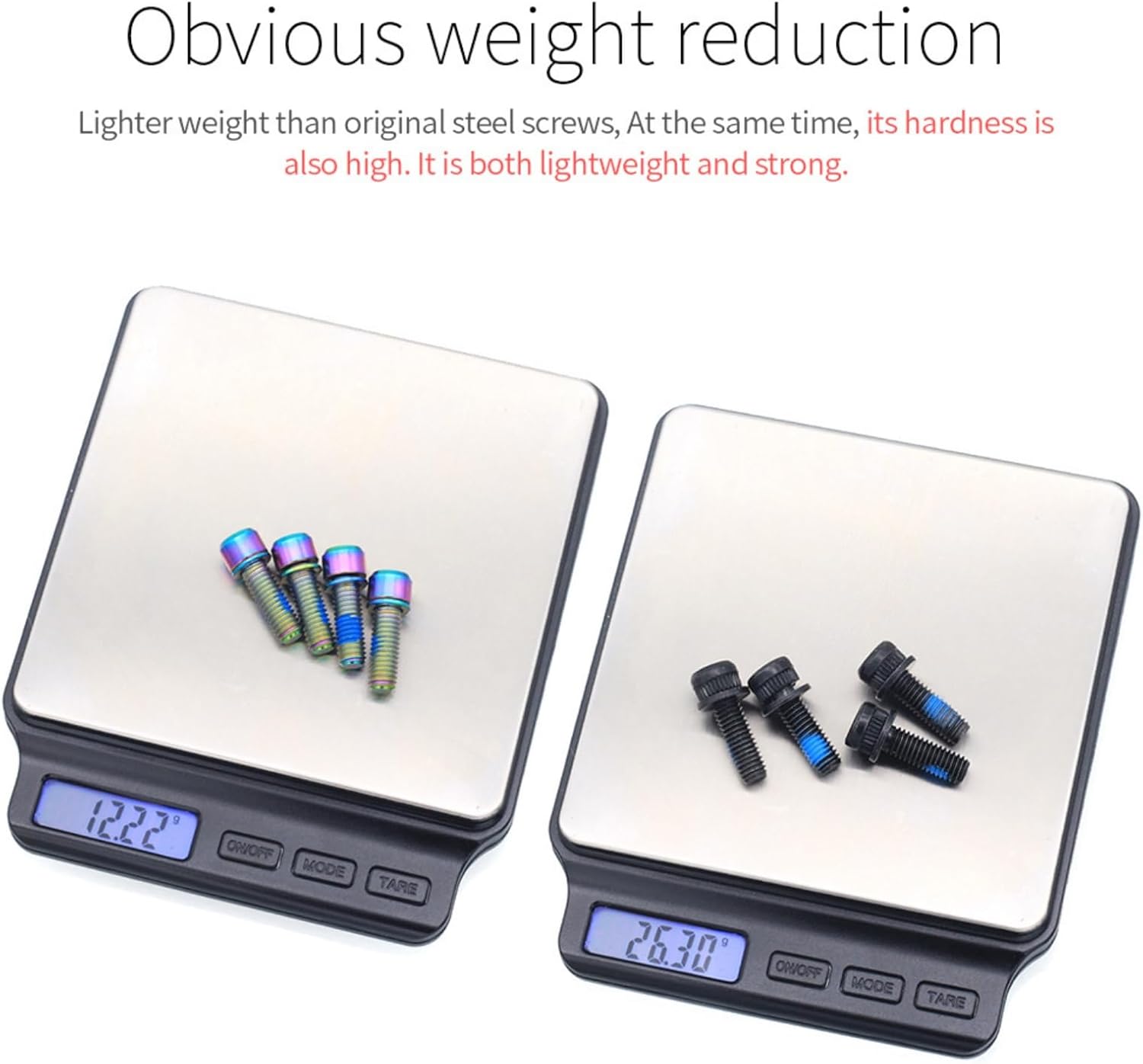 4PCS Bicycle Disc Brake Bolts TC4 Titanium Alloy M6x20 mm Bike Disc Brake Bolts with 4 Pair Concave Convex Design Washers for Road Mountain Bikes