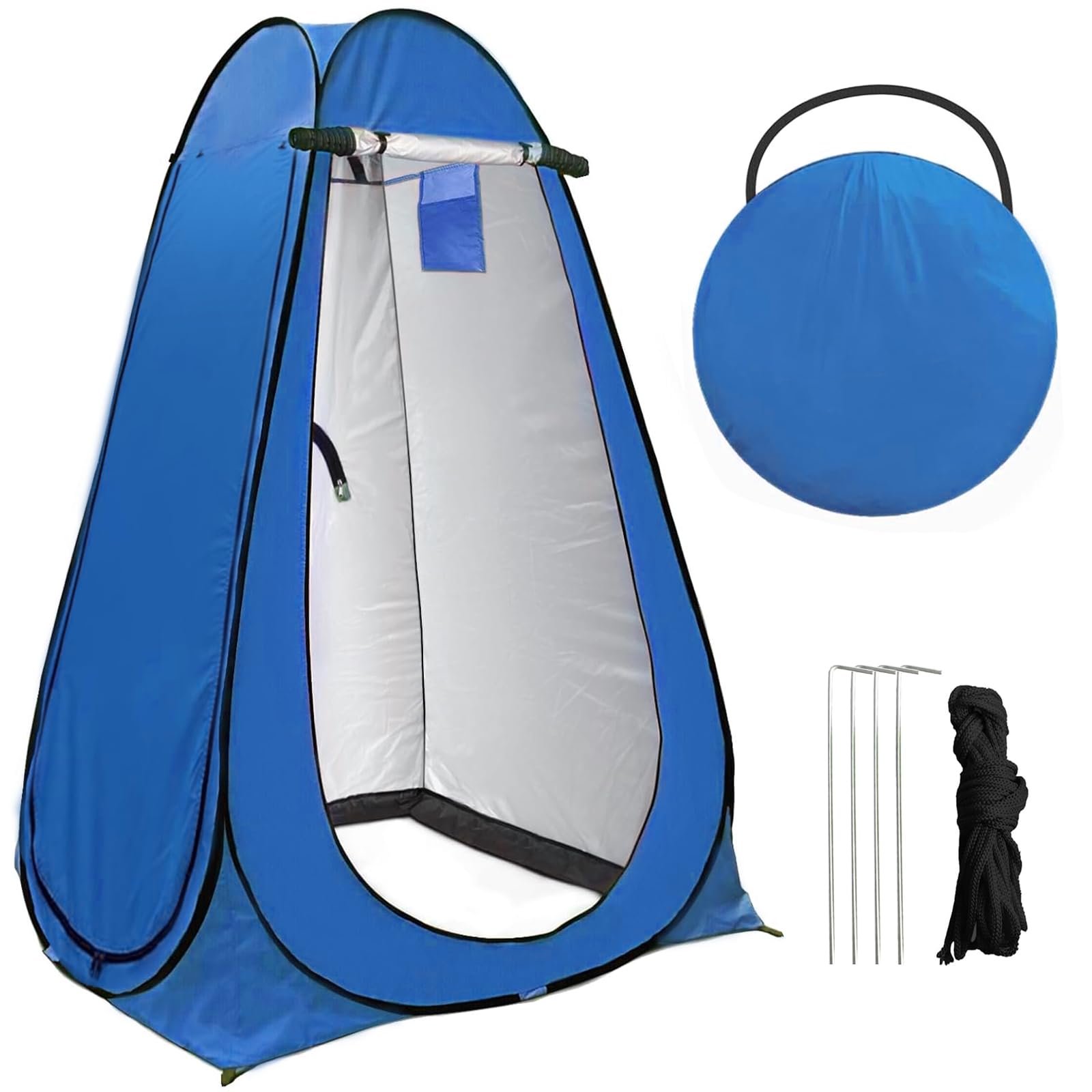 Exsink Tente de Douche Pop Up, Tentes de Toilette Portable pour Camping, Protection UV, avec Sac de Transport et Accessoires, pour Le Camping, la Plage et Les Activités de Plein Air - 1