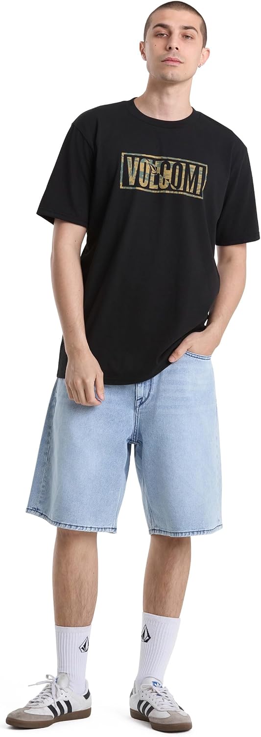 Volcom Men's Assorted Logo Short Sleeve T-Shirt – Standard Fit Cotton Graphic Tee