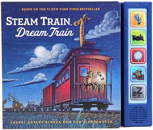 Steam Train Dream Train Sound Book: (Sound Books for Baby, Interactive Books, Train Books for Toddlers, Children's Bedtime Stories, Train Board Books) (Goodnight, Goodnight Construction Site)