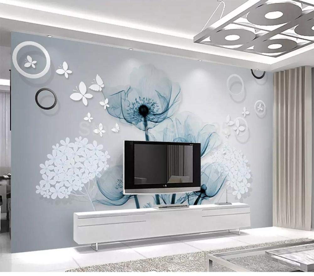 Papier peint 3D fleur en trois dimensions moderne 250x175
