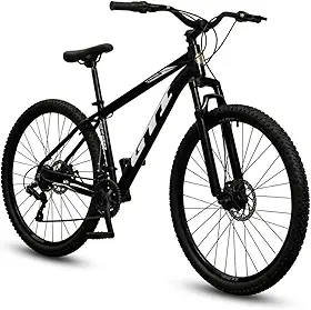 Bicicleta Aro 29 Modelo GTI Roma 21V Marchas Alumínio Tamanho 17 Freio Disco Suspensão MTB Cabeamento Interno
