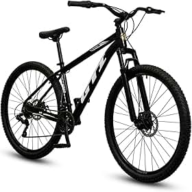 Bicicleta Aro 29 Modelo GTI Roma 21V Marchas Alumínio Tamanho 17 Freio Disco Suspensão MTB Cabeamento Interno