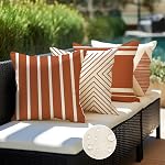 RABUSOFA Fall Outdoor Pillow Covers 16x16 Inch Set of 4,Waterproof Throw Pillow Covers,Outdoor Decor Pillows,Boho Farmhouse Decroaions Cushion for Sofa Couch Patio Furniture Rust (Rust, 16"X16")