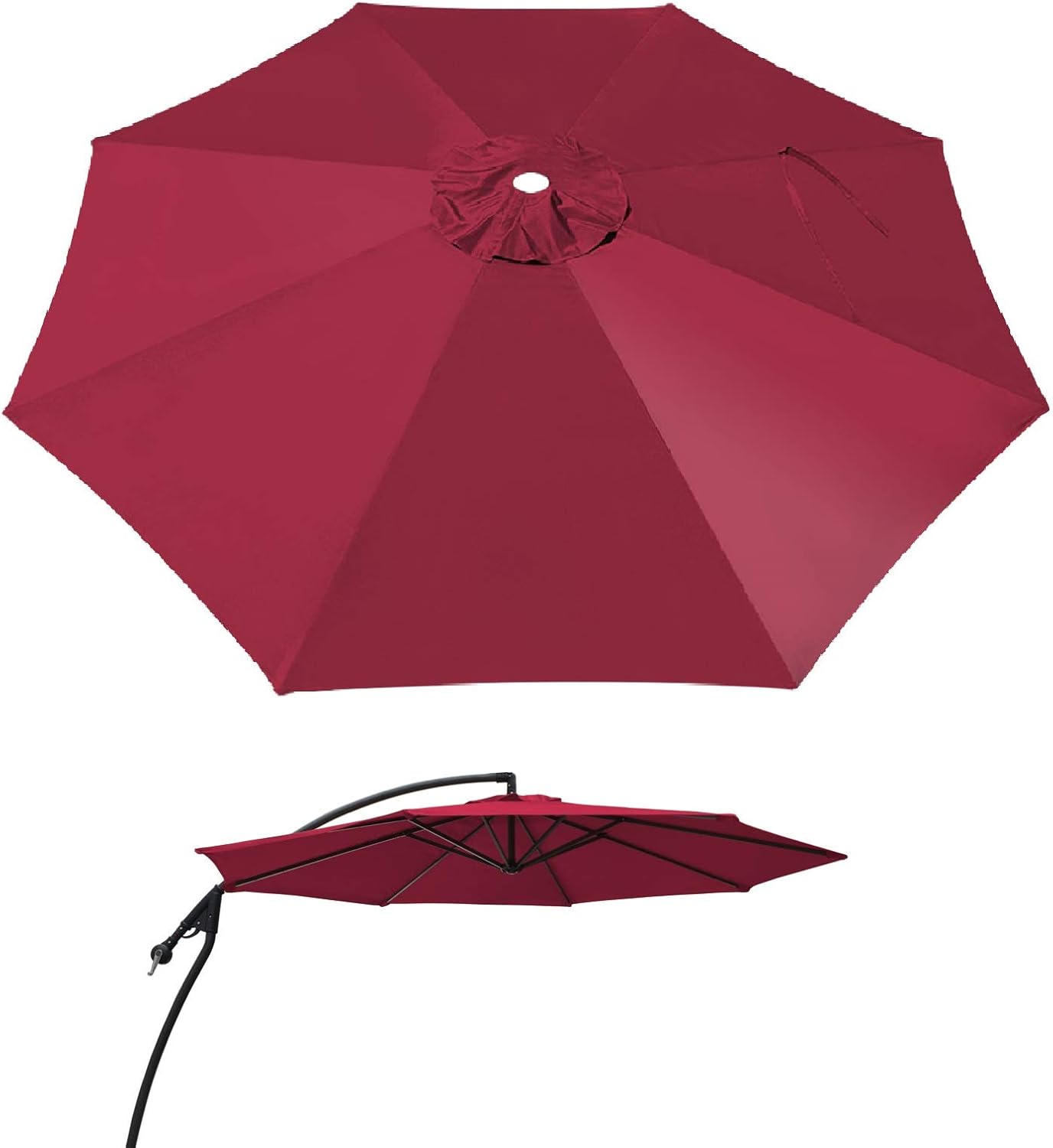 BenefitUSA 9ft-8rib Umbrella Top Cover Canopy Patio Replacement Canopy Outdoor (Canopy Only)