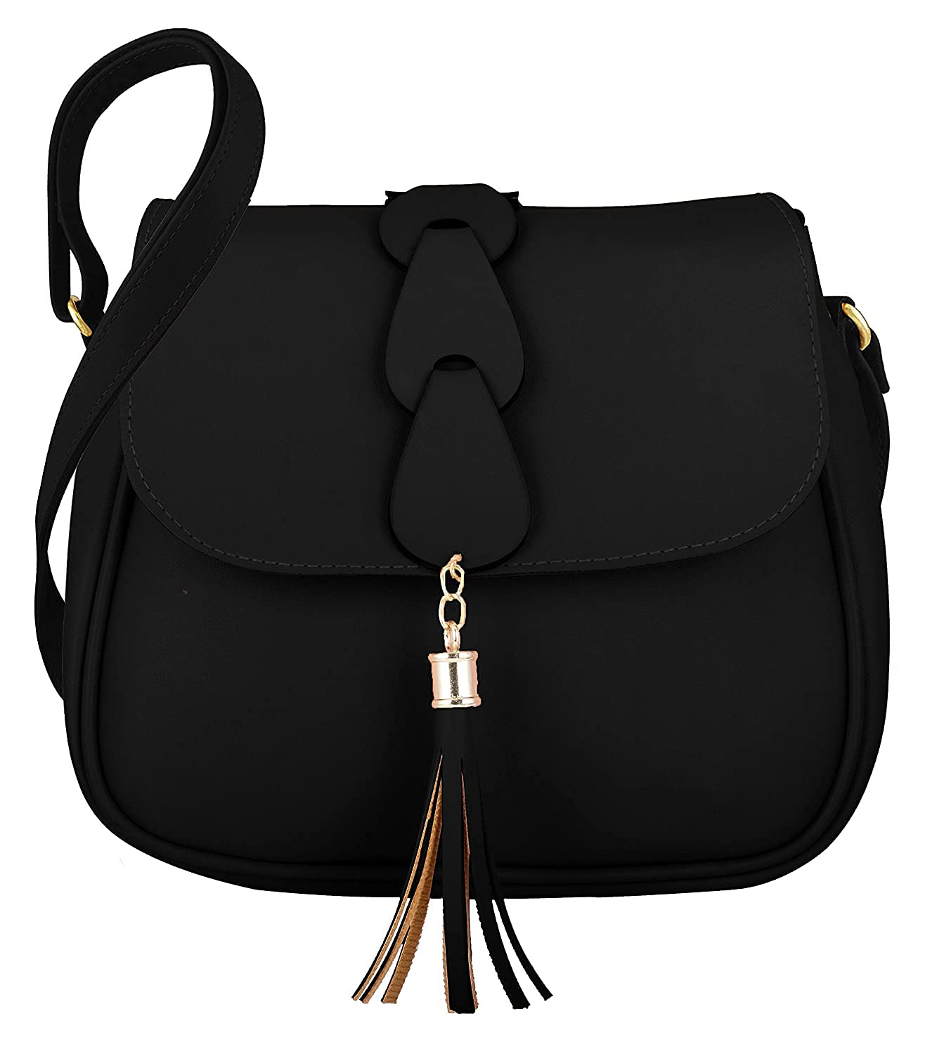 Cruzen Womens Tassel Sling Bag With Adjustable Strap || Womens & Girls Sling Bag (Black) (B09Y36QCYW) Amazon Price History, Amazon Price Tracker