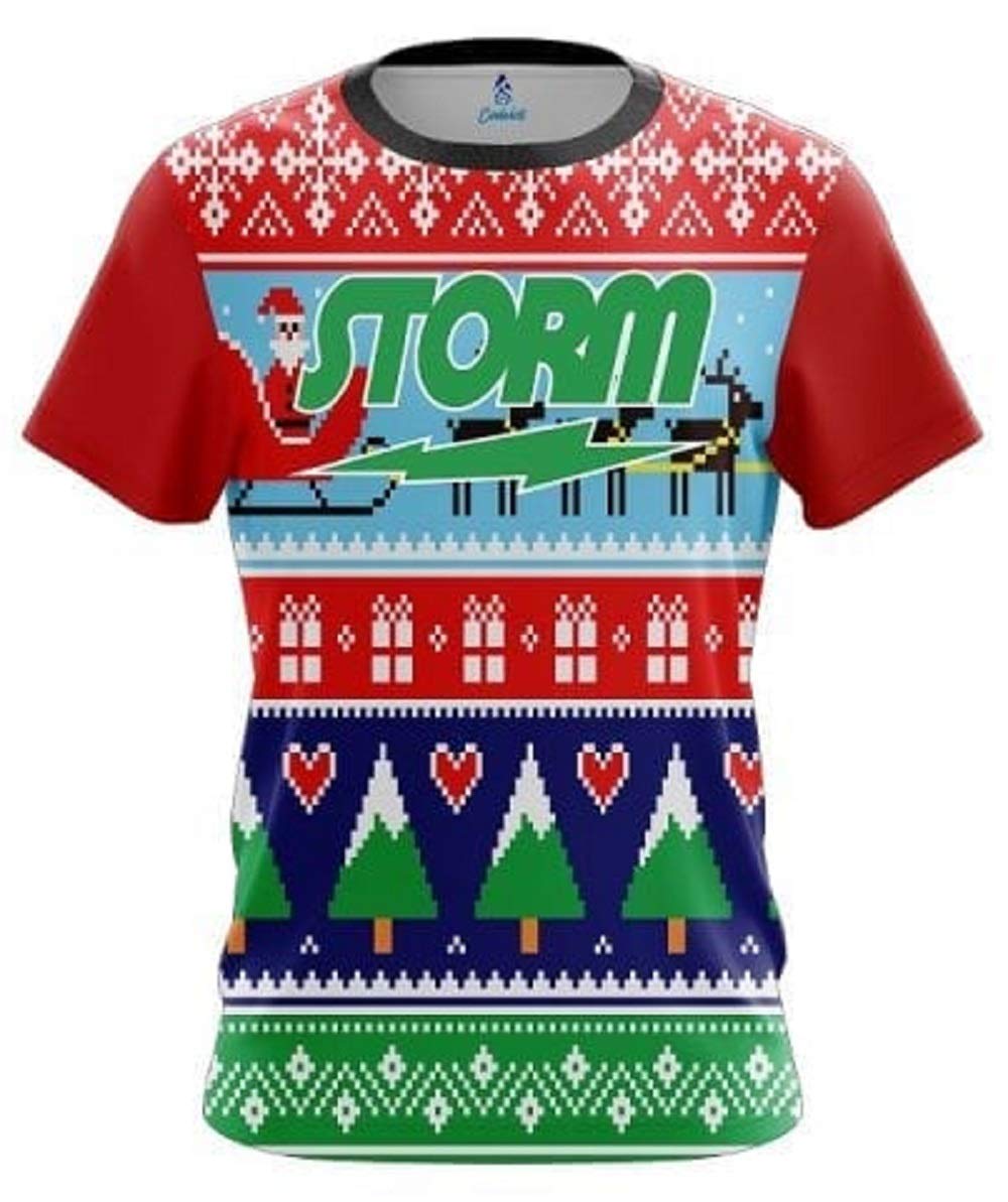 CoolWick Storm Dirty Santa Red Bowling Jersey (XL)