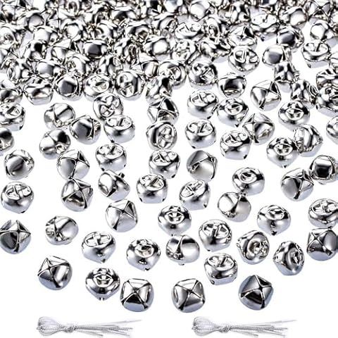 SECALIFE 24 Pieces Silver Jingle Bells Cover