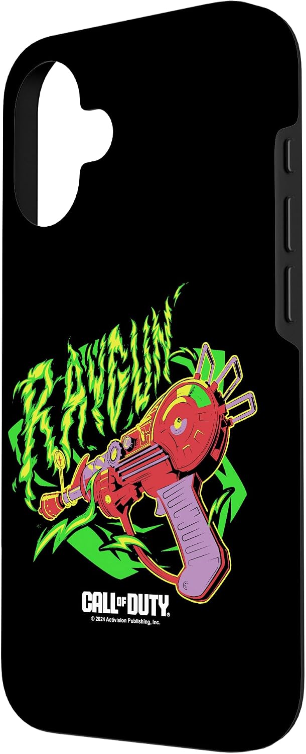 Call Of Duty RayGun Neon Green Fire Retro Logo Case for iPhone 16