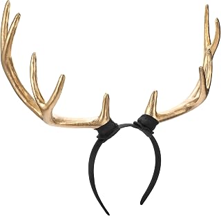 MOSTORY Reindeer Antler Horns Headband - Deer Antlers Headband for Women Cosplay Photo Shoot Renaissance Halloween