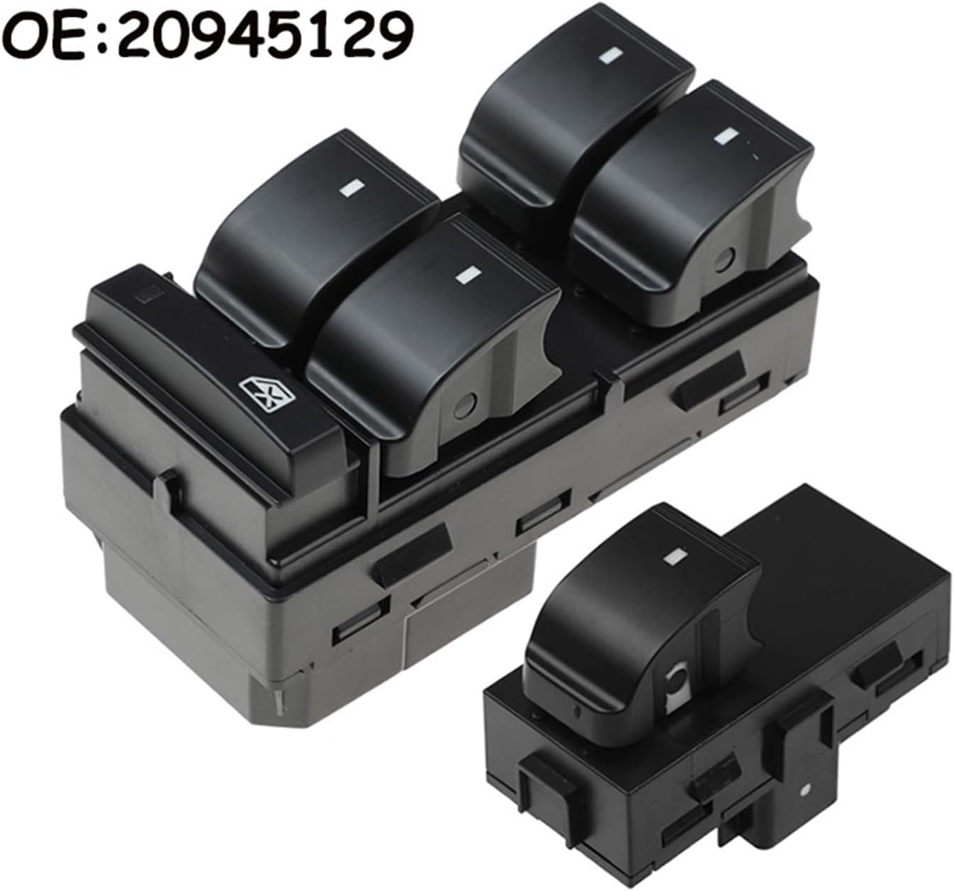 Door Power Window Switch Front Rear L R Compatible with Traverse HHR Silverado Sierra Yukon 22895545 20945129 25789692(Model A)