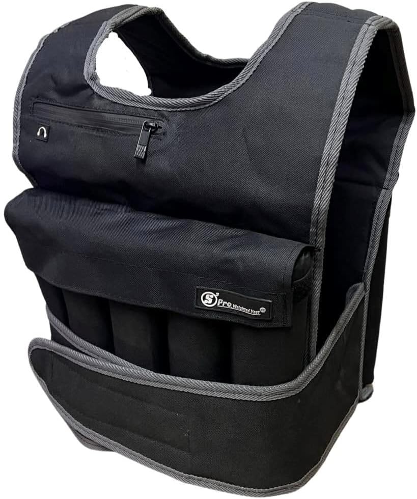 Weight Vest (Short) - Premium Quality - Best for Cross fit Training - Running - Jogging - Fully Adjustable (S pro Weight Vest)