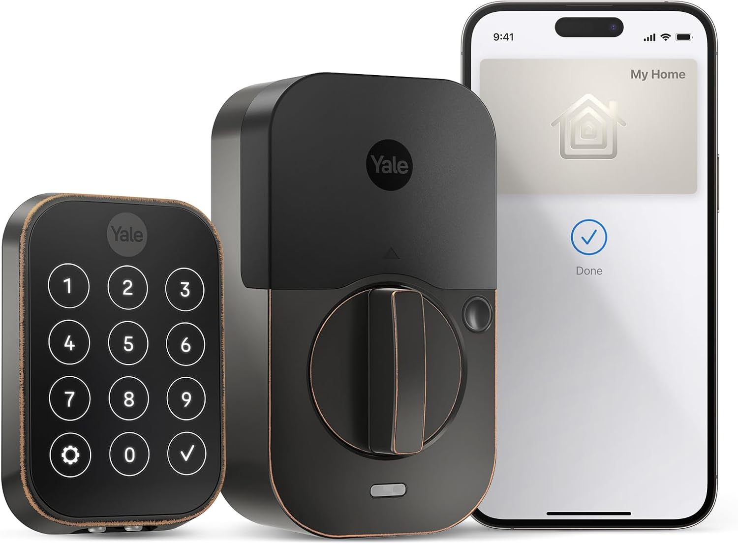 Yale Assure Lock 2 Plus Apple Home Keys Deadbolt Wi-Fi, Oil Rubbed Bronze