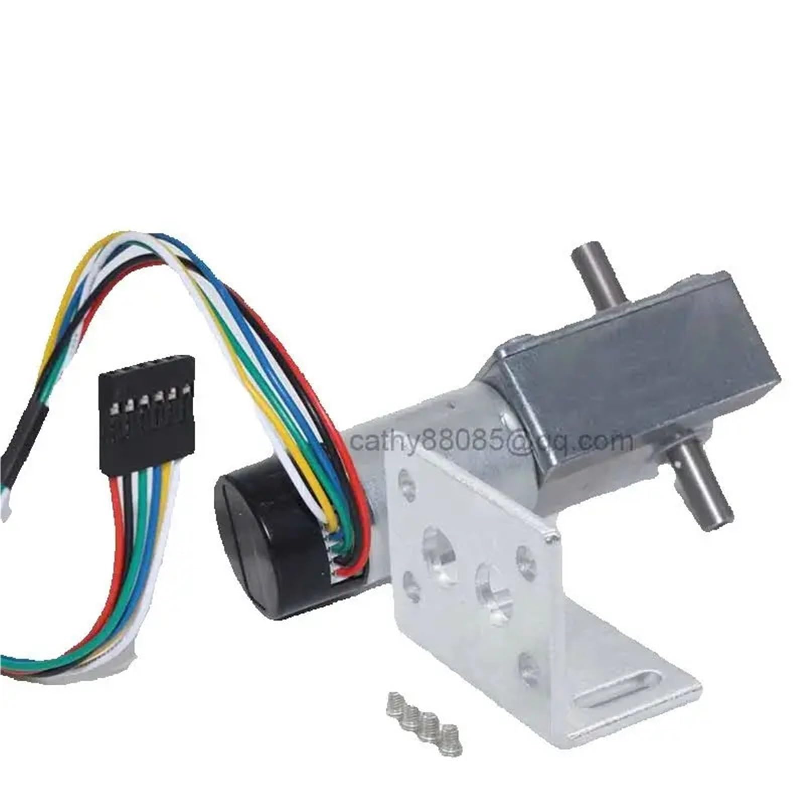 JGY370 przekładnia ślimakowa 12 V/24 V, podwójny wał, wysoki moment obrotowy, niski poziom hałasu, reduktor kąta prostego, robotyka, drukarka 3D (uchwyt silnikowy, 23R-24V)