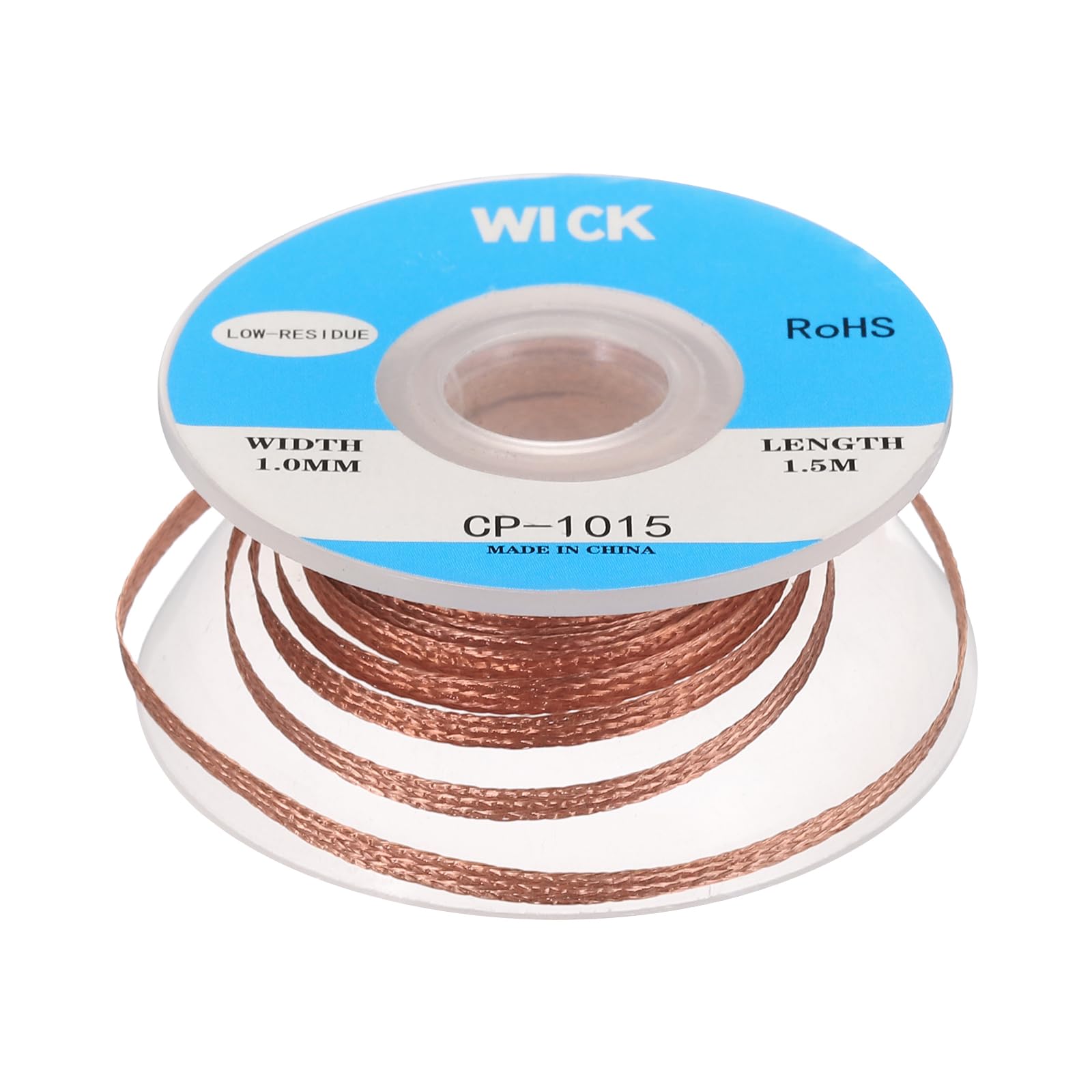 MECCANIXITY Solder Wick Braid No-Clean Desoldering Wick Braid 0.04 Inch Width 5 Feet Length for Remove the Solder Electrical Components 1 Pack