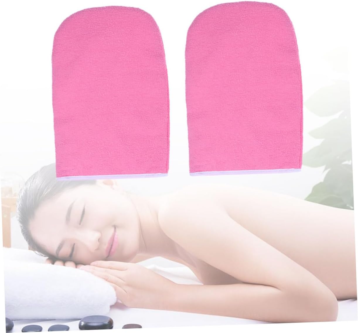 FOMIYES 2pairs Paraffin Wax Gloves Insulated Cotton Mitts for Hand Moisturizing for Dry Skin Care