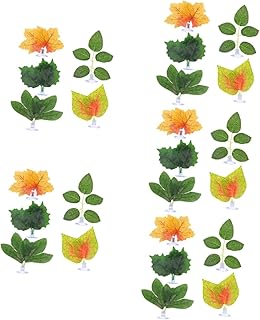 BESTOYARD 25 Peças Rastejante Animal De Estimação Sugador Planta Réptil Planta Falsa Habitat Anfíbio Plantas Répteis Artificiais Decoração De Habitat De Répteis Betta Rede De Peixe