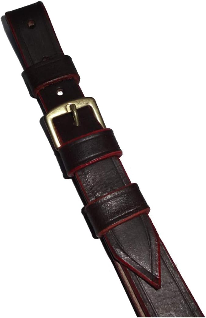 warreplica WWII British Army Sam Browne Leather Sword Frog - Dark Brown Military Reproduction Belt Attachment - Historical Gear for Officer Uniform - P08 Cavalry Infantry Equipment